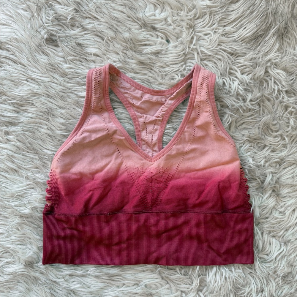 PINK Victoria's Secret Red and Pink Gradient Bra